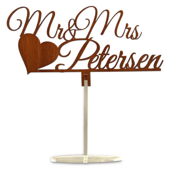 Cake Topper Tortenstecker Name Nußbaum